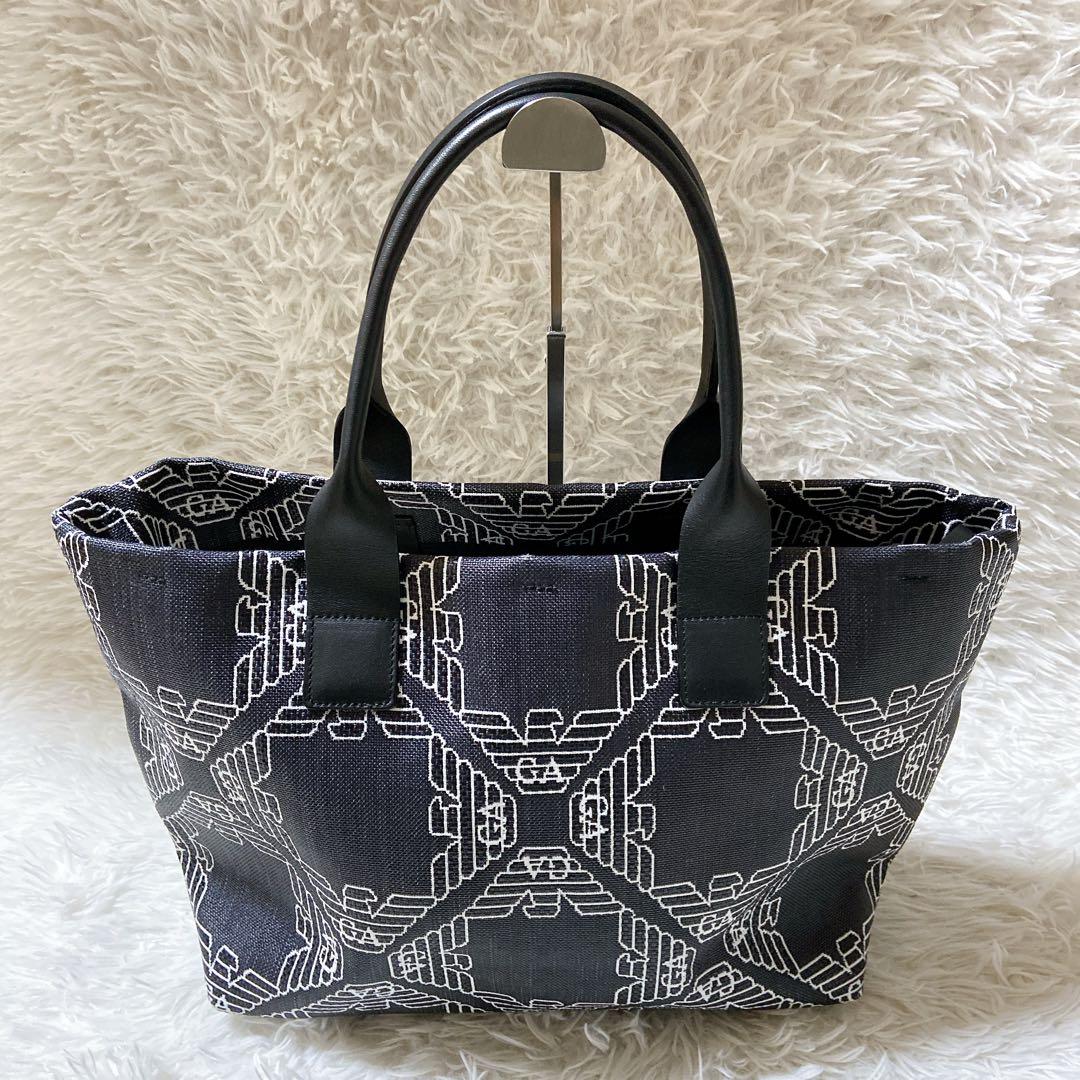 うさぎ ⭐️エンポリオアルマーニ　トートバッグ　A4サイズ 総柄　ロゴ