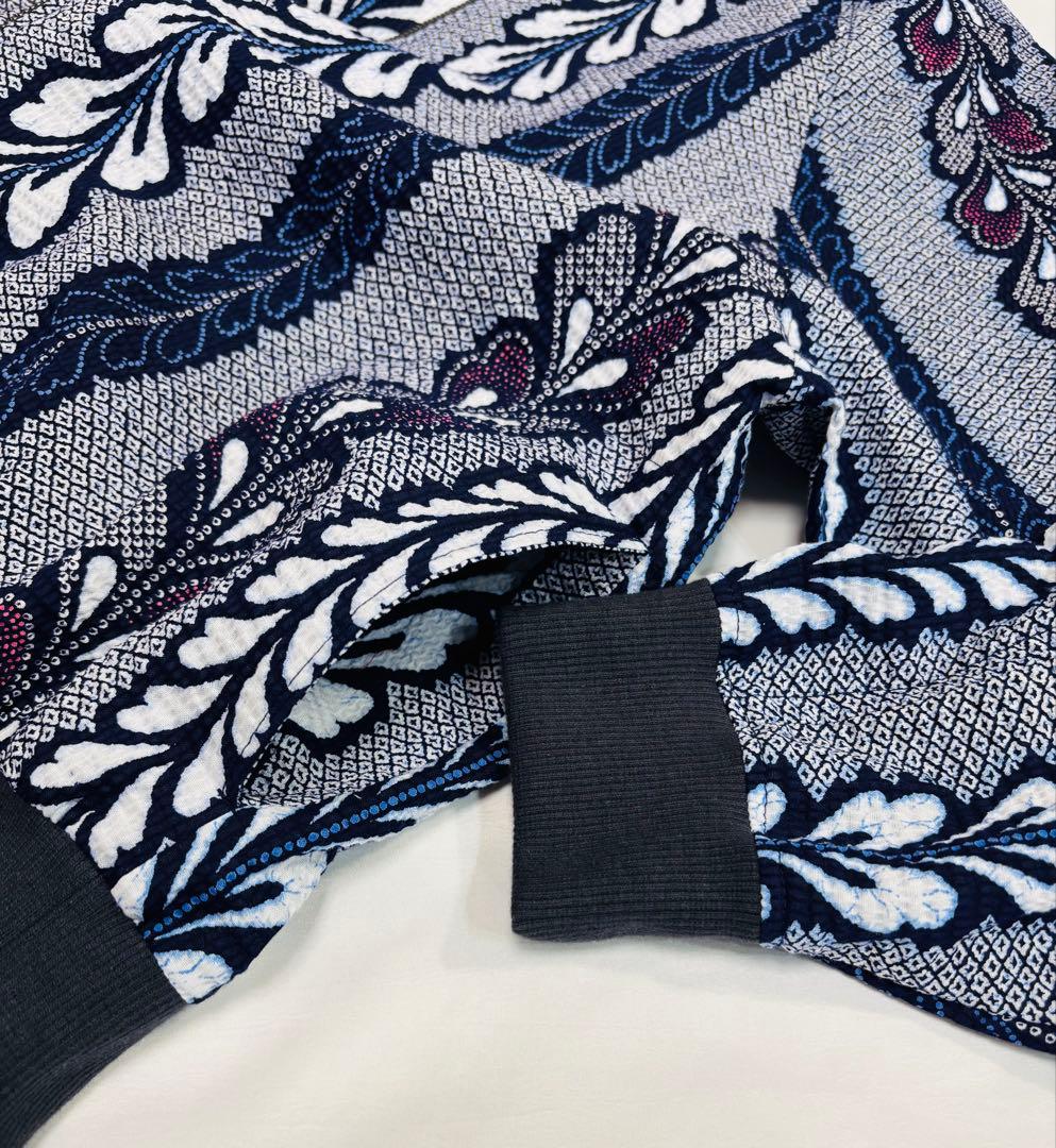 浴衣リメイク92番　有松鳴海絞り一重スカジャン風