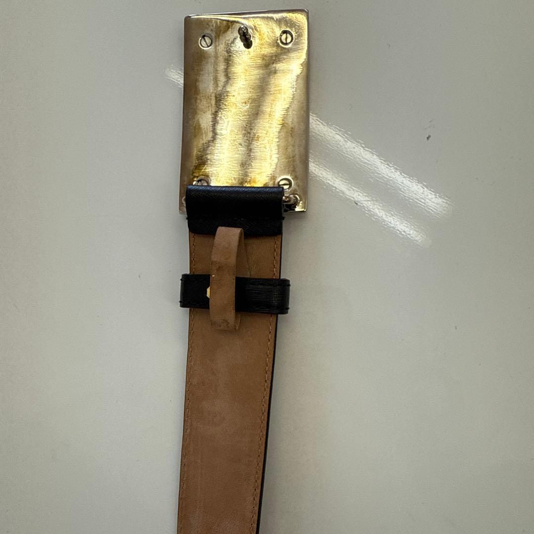 DOLCE & GABBANA ブラックレザーベルト