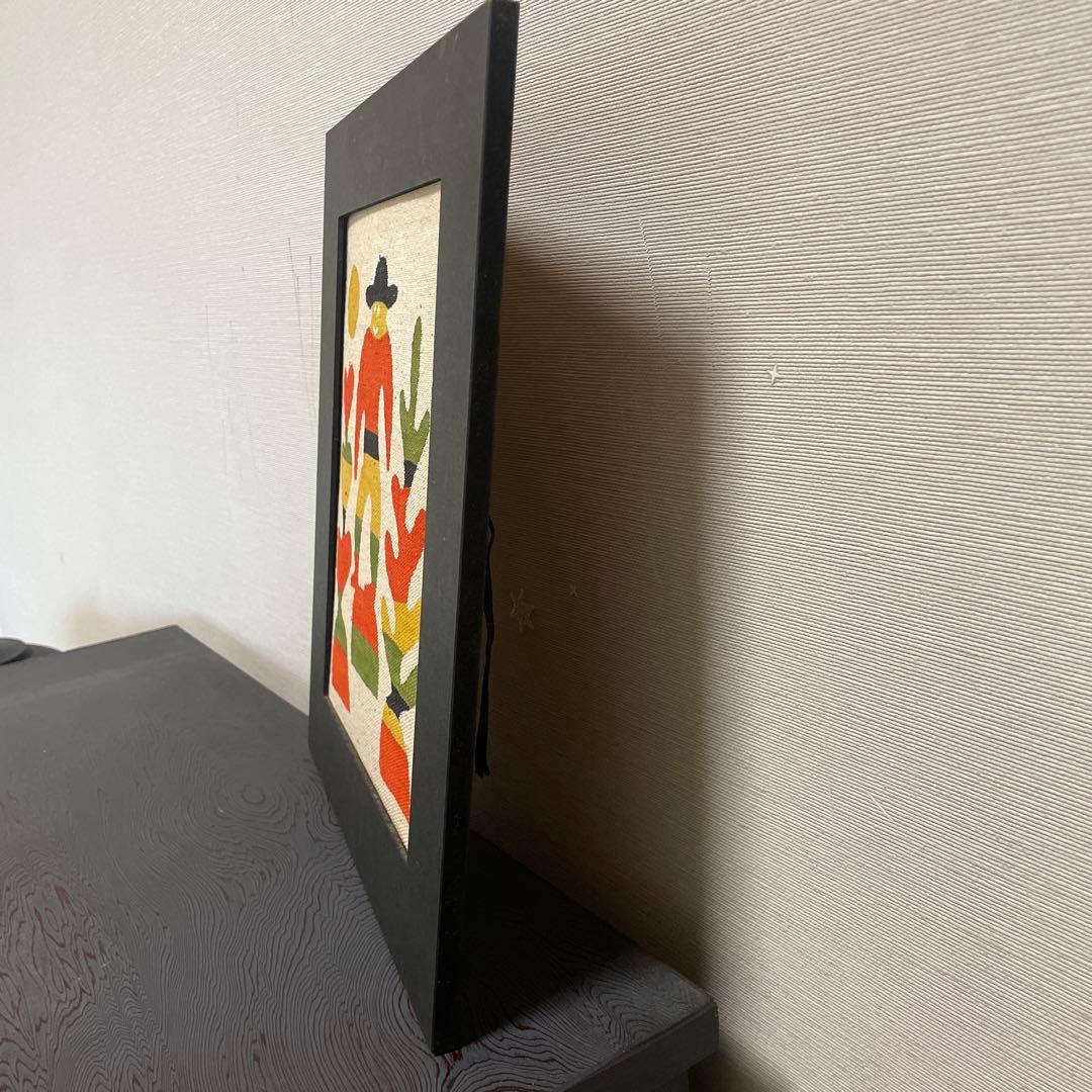 ☆値下げしました　 柚木沙弥郎　型染絵(フレーム付)