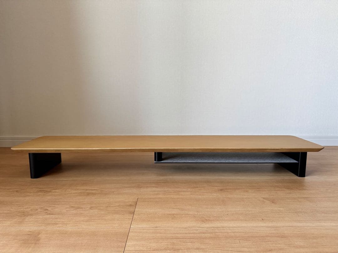 amesoba　 モニタースタンド　デスクシェルフ　ホワイトオーク/ブラック