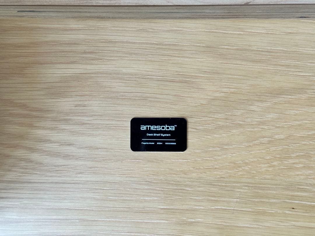 amesoba　 モニタースタンド　デスクシェルフ　ホワイトオーク/ブラック