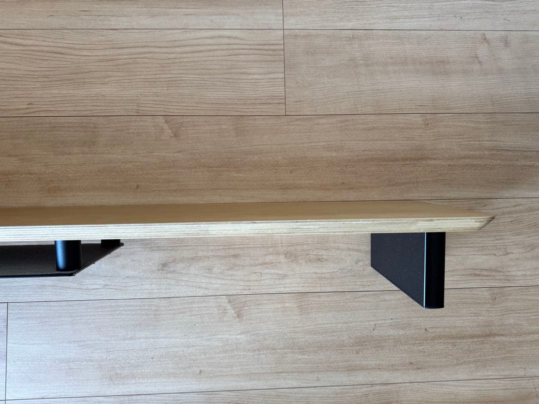 amesoba　 モニタースタンド　デスクシェルフ　ホワイトオーク/ブラック