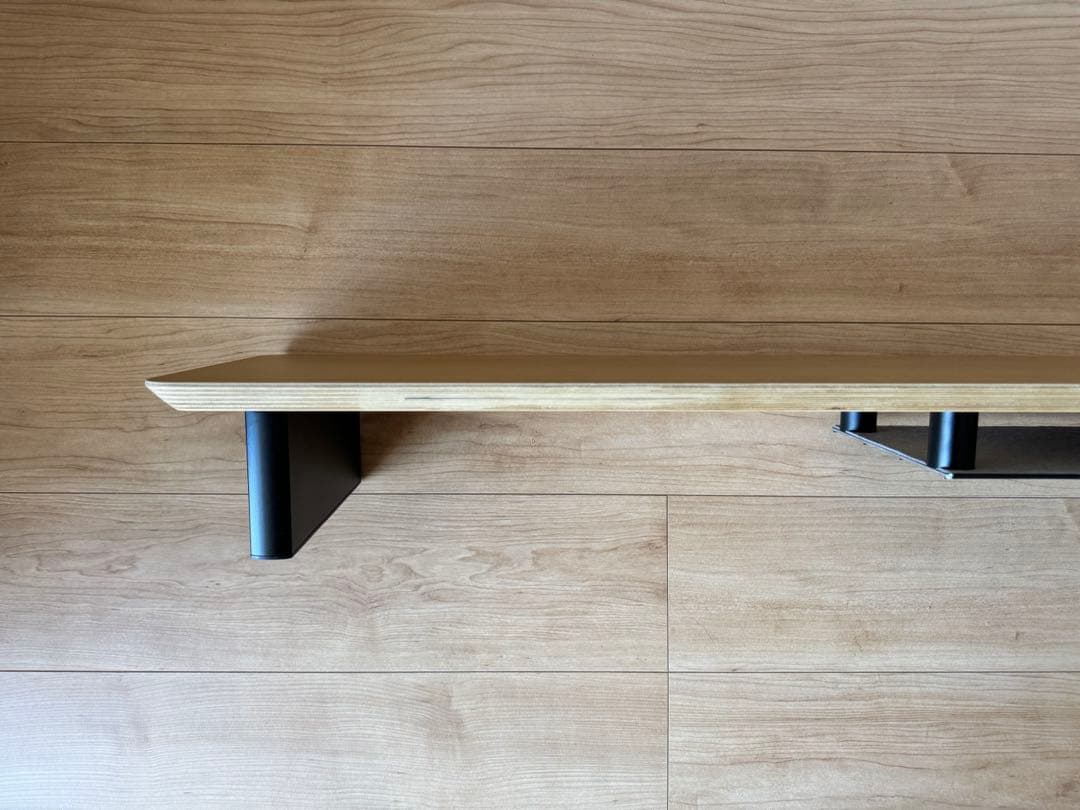 amesoba　 モニタースタンド　デスクシェルフ　ホワイトオーク/ブラック