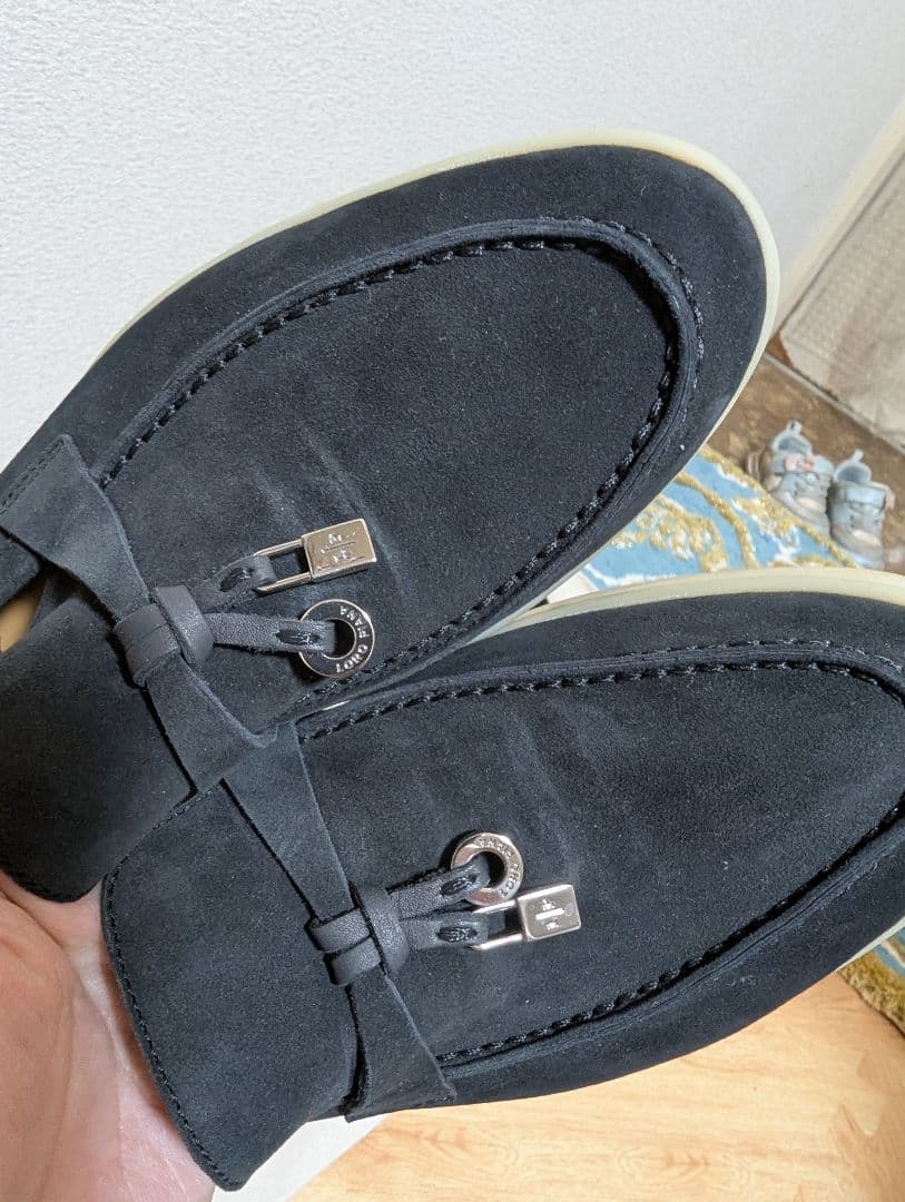 ゆ*」様 Loro Piana SUMMER WALK 濃紺モカシン