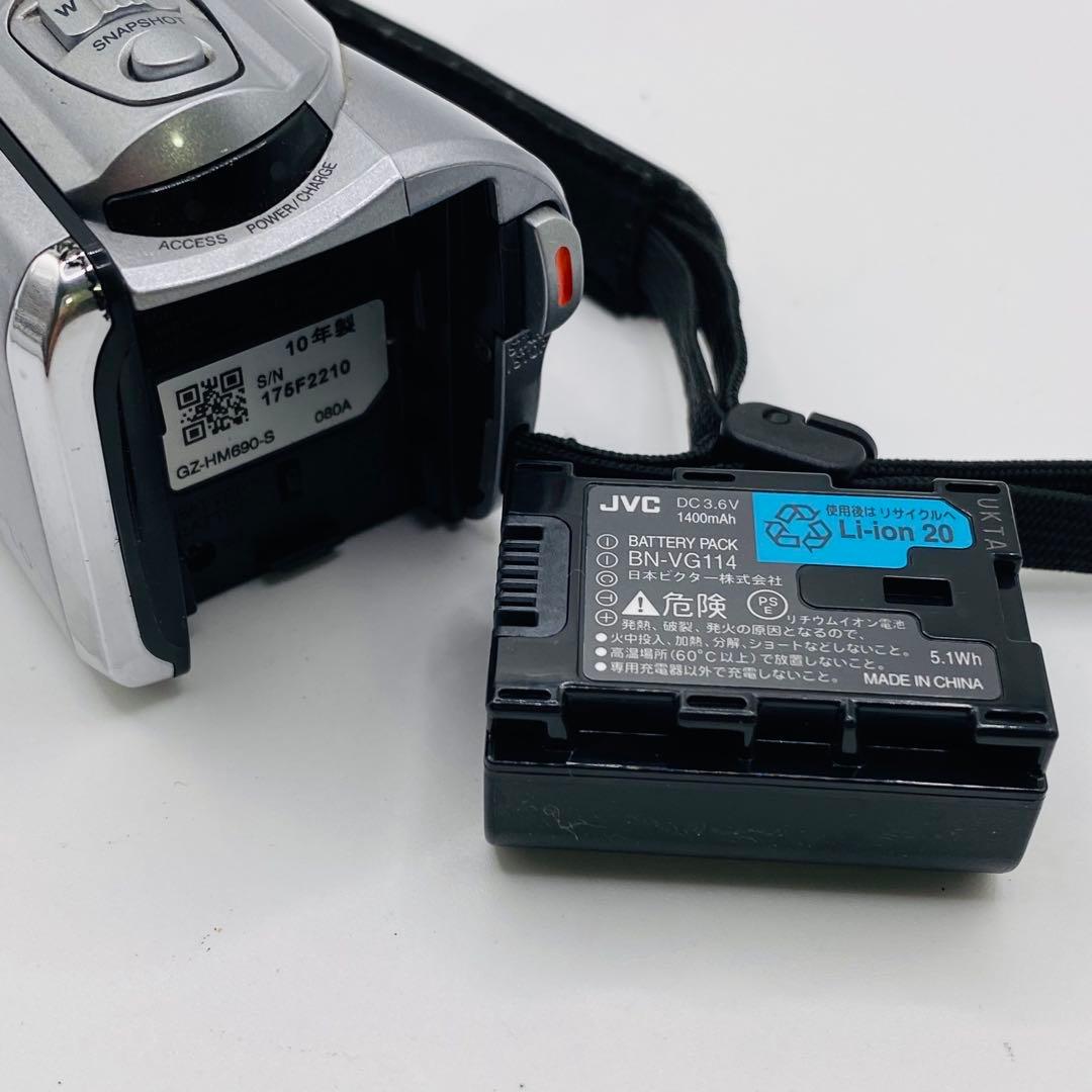【動作確認済み】JVC GZ-HM690-S ビデオカメラ