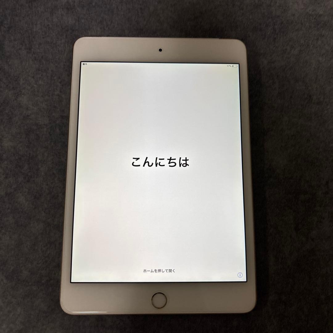 iPadmini4ゴールド本体128GB WIFI Cellular対応箱付き