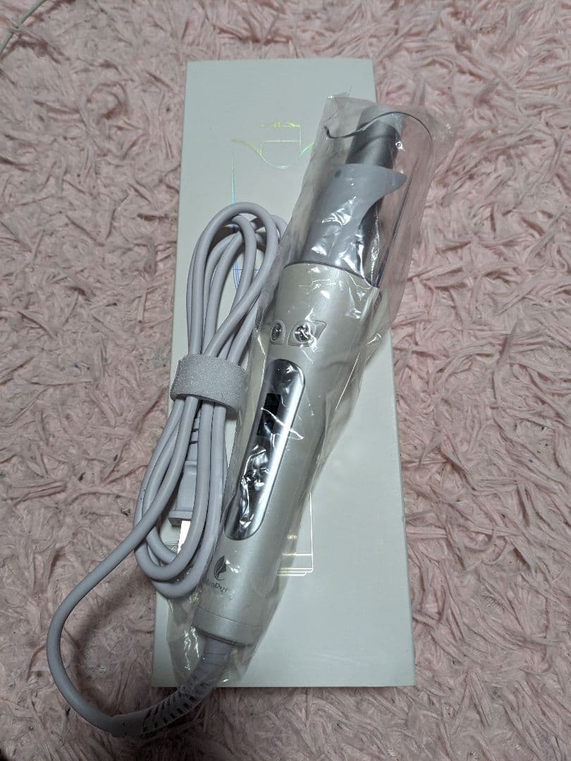 ホワイト カールヘアアイロン 箱付き