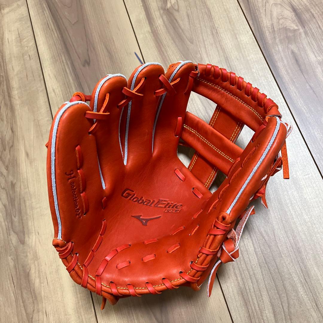 Mizuno少年　軟式グローブ オレンジ　野球