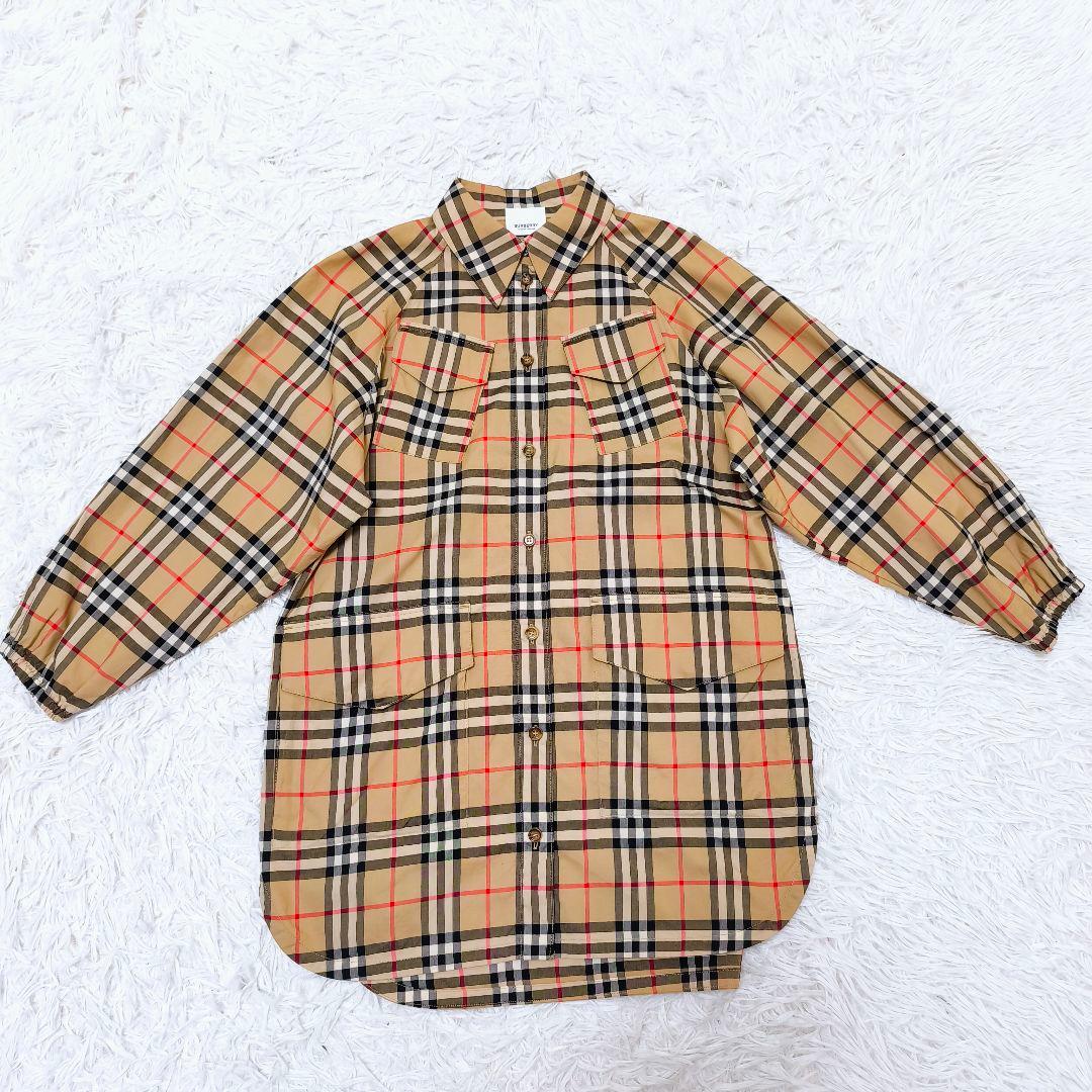 【極美品】BURBERRY バーバリー ノバチェック シャツワンピース 現行