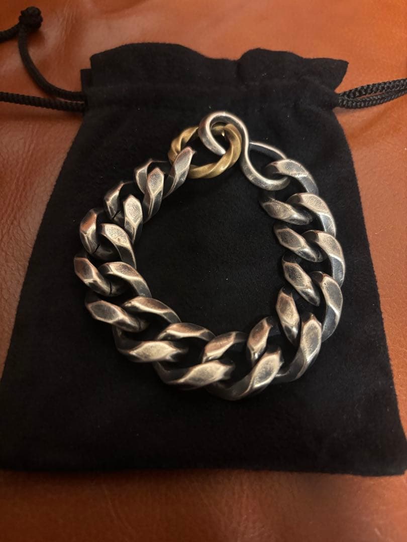 ブラス製　シルバーメッキ　ブレスレット