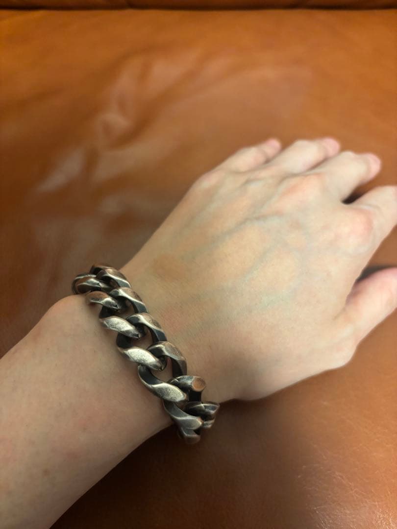 ブラス製　シルバーメッキ　ブレスレット