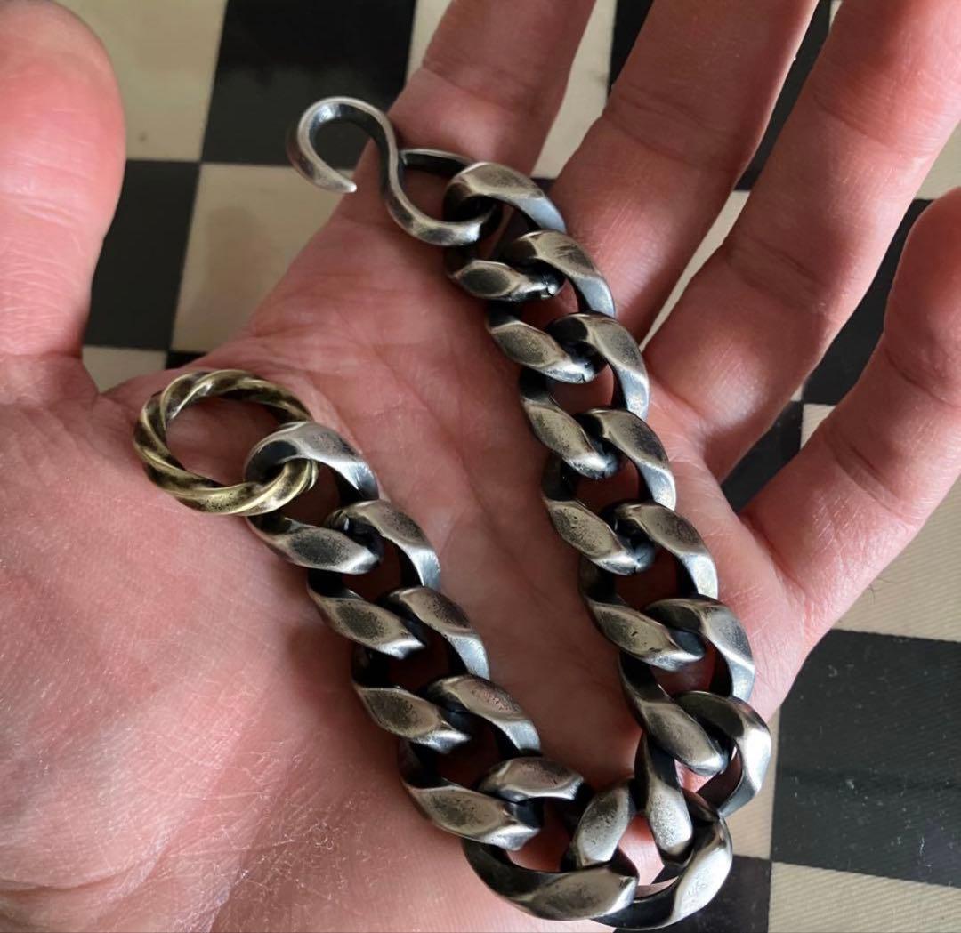 ブラス製　シルバーメッキ　ブレスレット