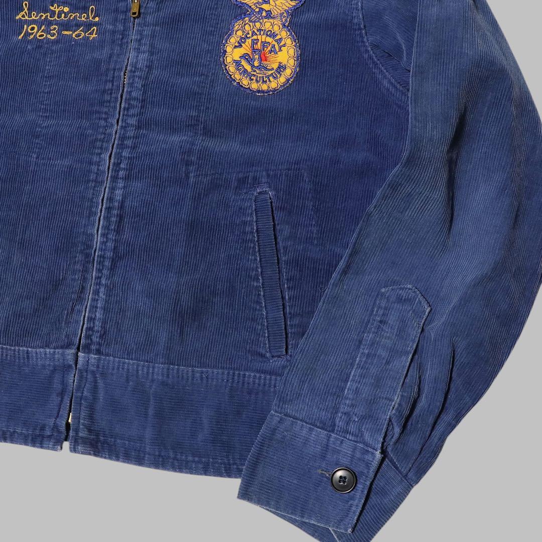 60s★FFA★ファーマーズジャケット★刺繍 ワッペン★USA製★短丈★L★42