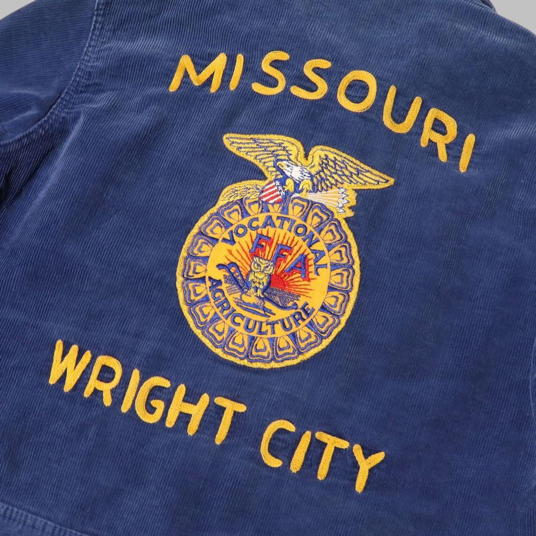 60s★FFA★ファーマーズジャケット★刺繍 ワッペン★USA製★短丈★L★42