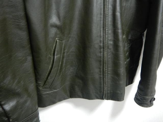 GAP レザー ジャケット M 革 オリーブ カーコート OLD 野村訓市