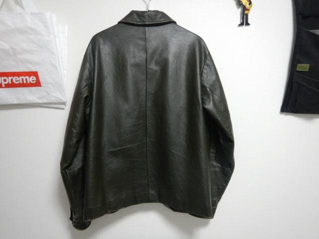 GAP レザー ジャケット M 革 オリーブ カーコート OLD 野村訓市