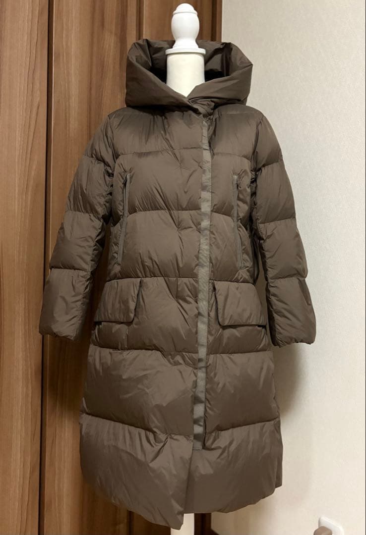ご依頼値下げ分 美品ユニクロ ＋J ダウンロングコートジルサンダー ブラウン