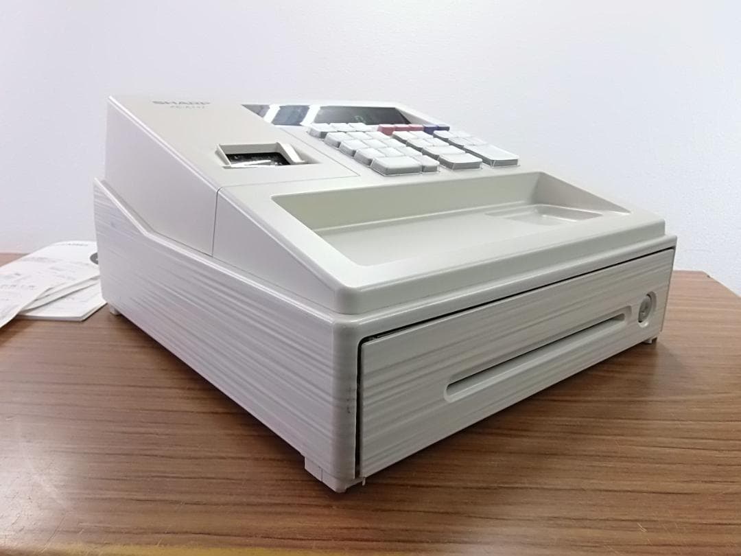 白1212設定無料横型領収証シャープ８部門インボイスレジスターXE-A147