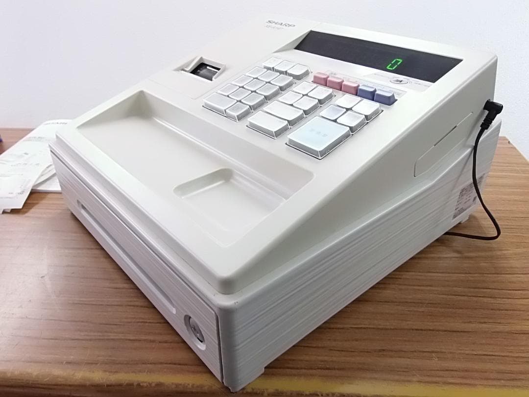 白1212設定無料横型領収証シャープ８部門インボイスレジスターXE-A147