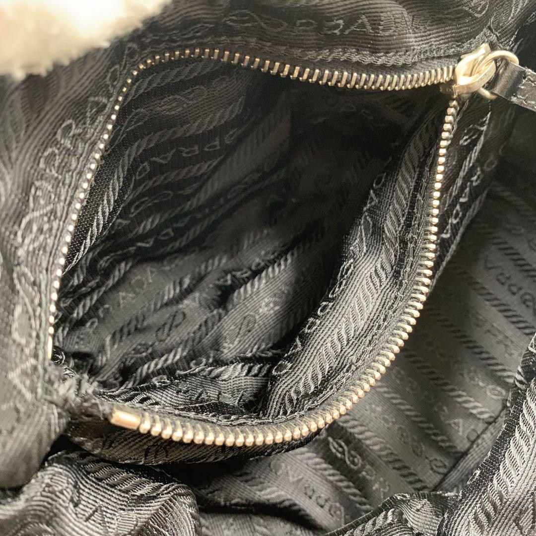 【✨極美品✨】プラダ ミニボストンバッグ 三角ロゴ ナイロン ブラック