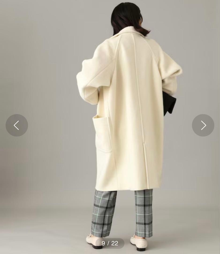 タグ付き未使用 VERMEIL par iena ウールパイルコート 白