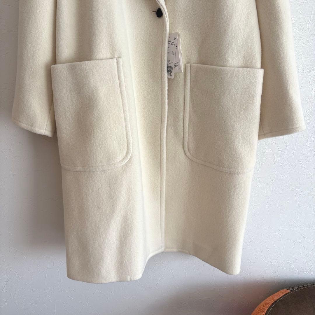 タグ付き未使用 VERMEIL par iena ウールパイルコート 白