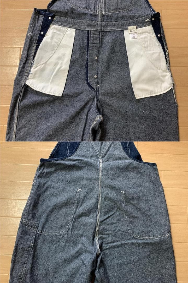 Lee 日本製☆ワイドオーバーオール☆レトロデニム☆メンズL・レディースLL