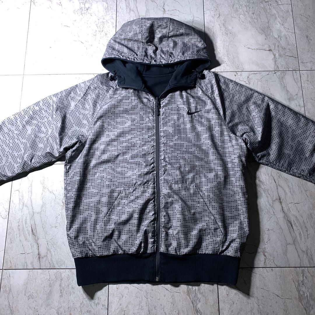 00s〜 NIKE リバーシブル ジップパーカー シェルジャケット デジカモ