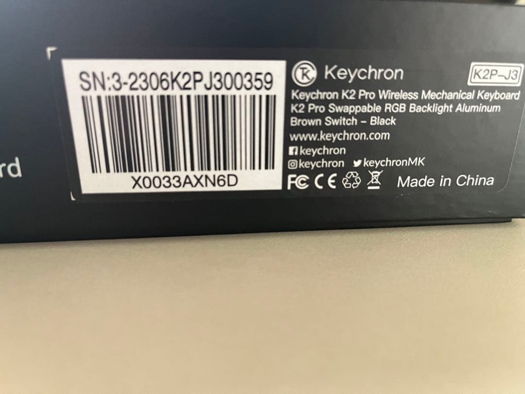 Keychron K2 Pro 茶軸 US配列 RGBバックライト