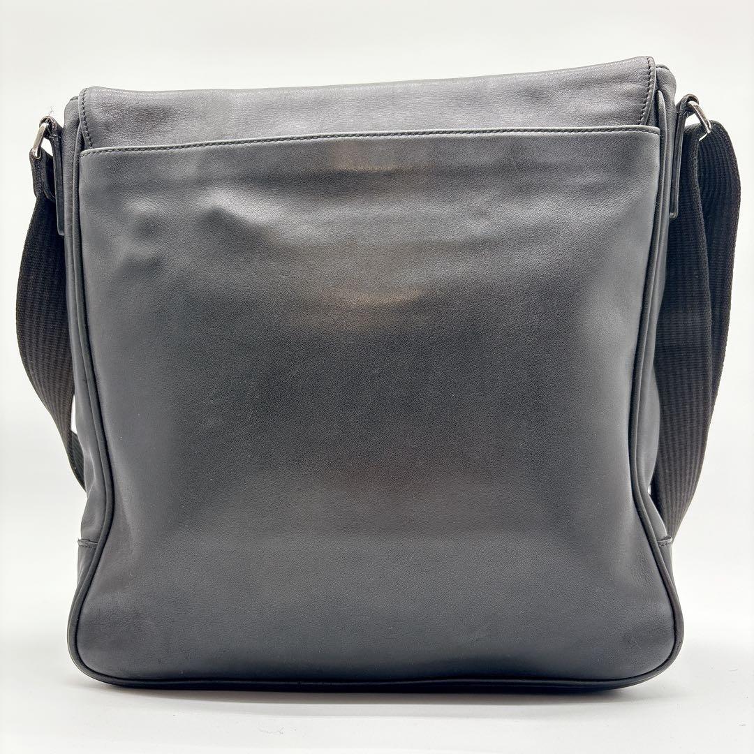 美品 COACH メッセンジャーバッグ 肩掛け レザー 5234 ブラック