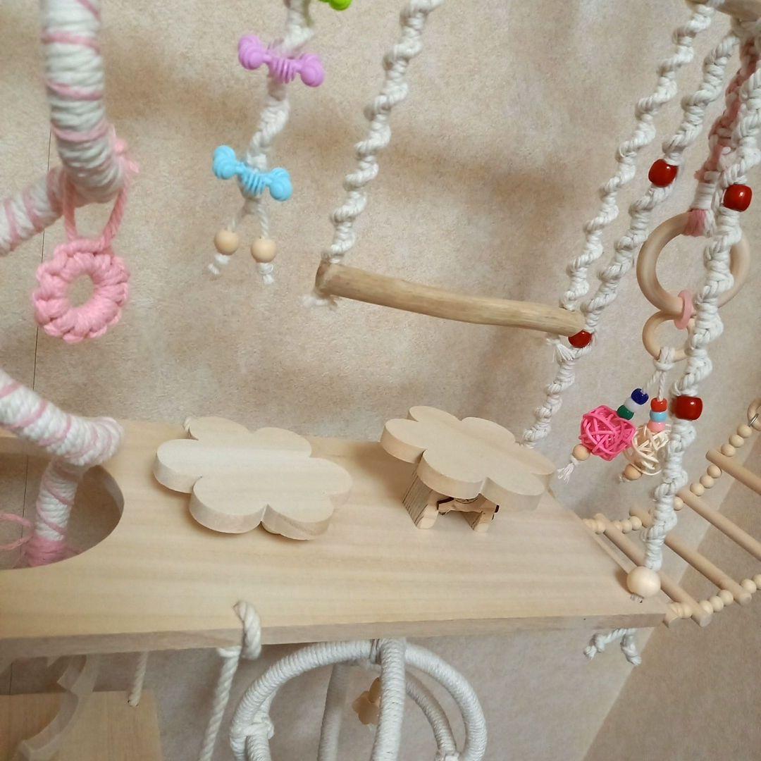 流木　三段 バードアスレチック　螺旋パーチ　球体アスレチック　大型M　No212