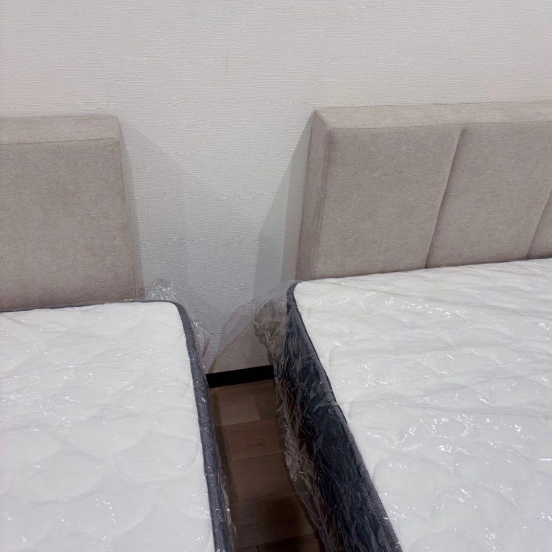 限定値下げ！！ベージュ セミダブル ベッドフレーム　複数購入割引