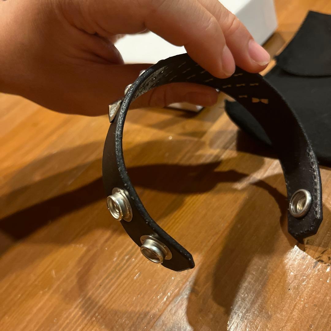 CALEE スタッズレザーバングル