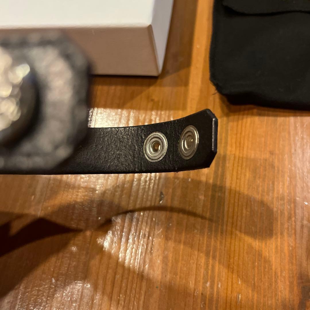 CALEE スタッズレザーバングル