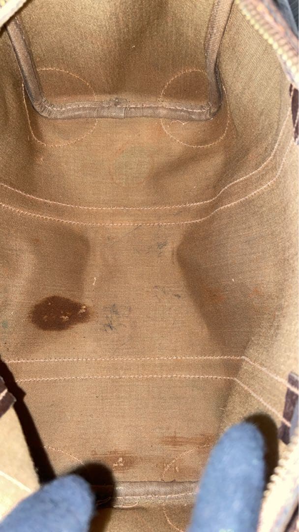 オールドグッチ　ボストンバッグ　GG柄　スプリーム　レザー　PVC ブラウン