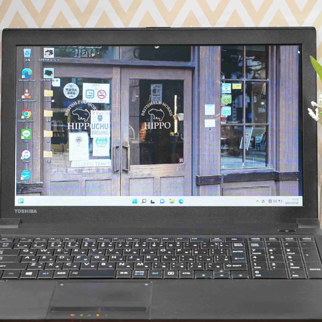 ⭕️東芝製ノートパソコン⭐初心者/学生向け⭐OpenOfficeインストール