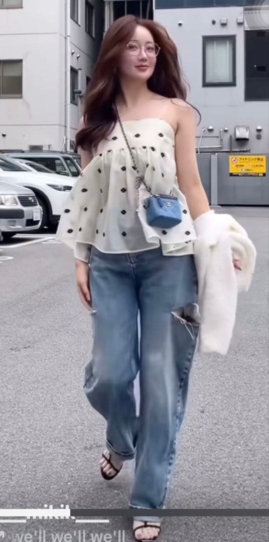 【新品タグ付き】HYEON clover cami / off white