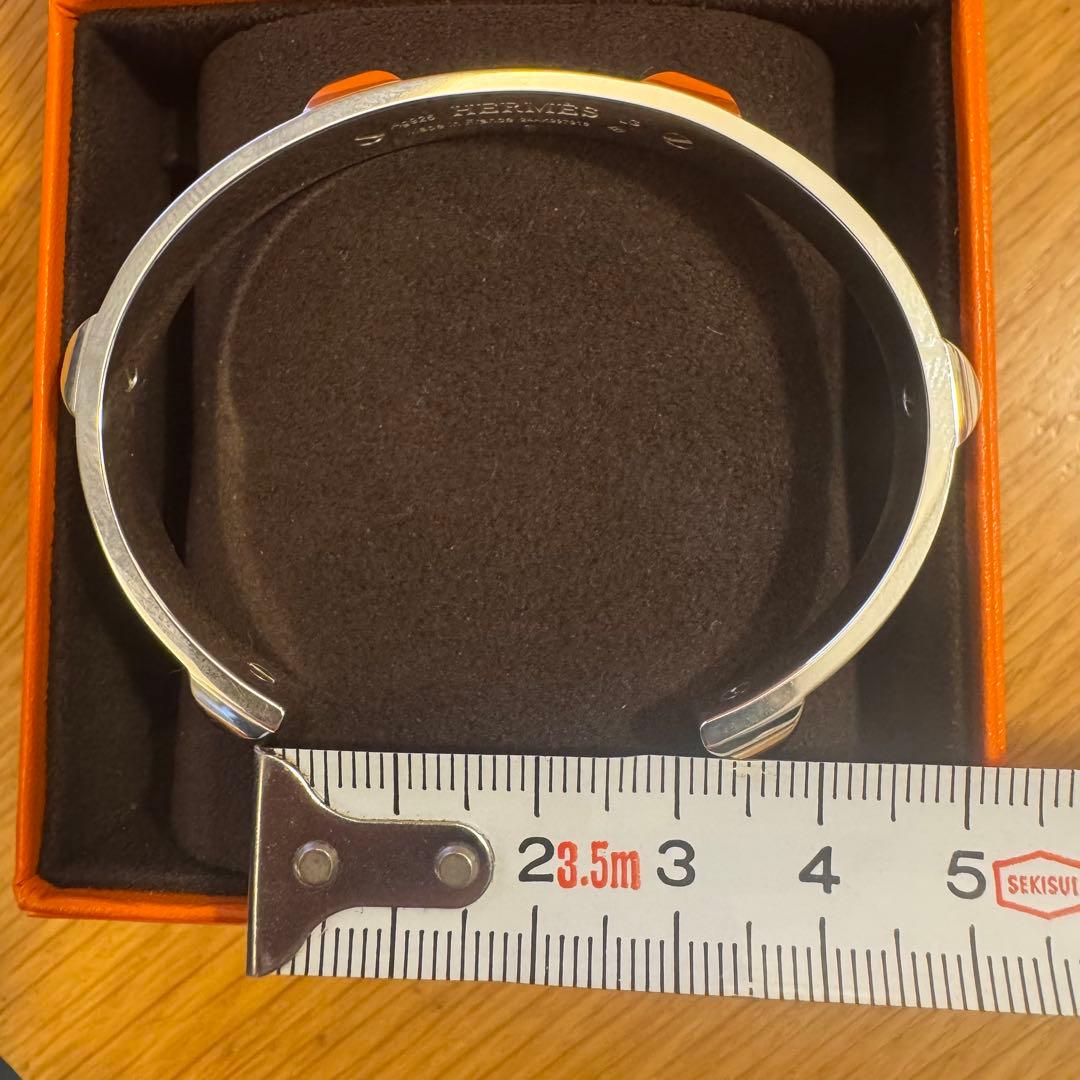 新品 エルメス ミニクルー ブレスレット メンズ クルー・ドゥ・H バングル