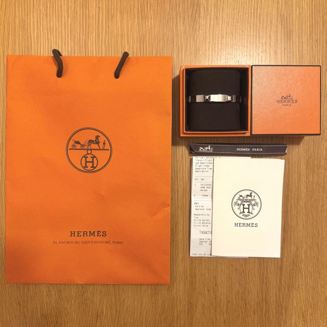 新品 エルメス ミニクルー ブレスレット メンズ クルー・ドゥ・H バングル