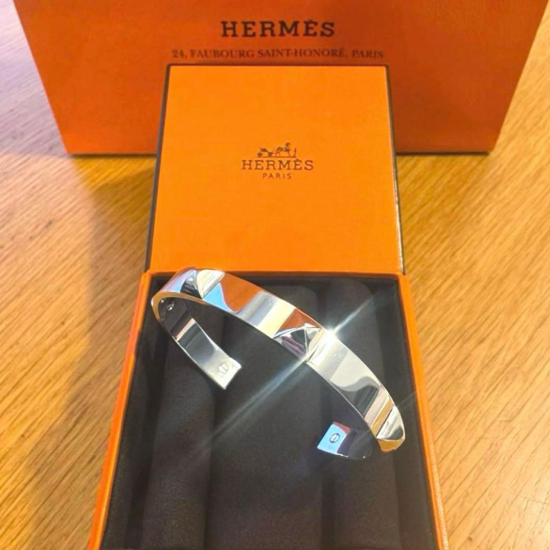 新品 エルメス ミニクルー ブレスレット メンズ クルー・ドゥ・H バングル