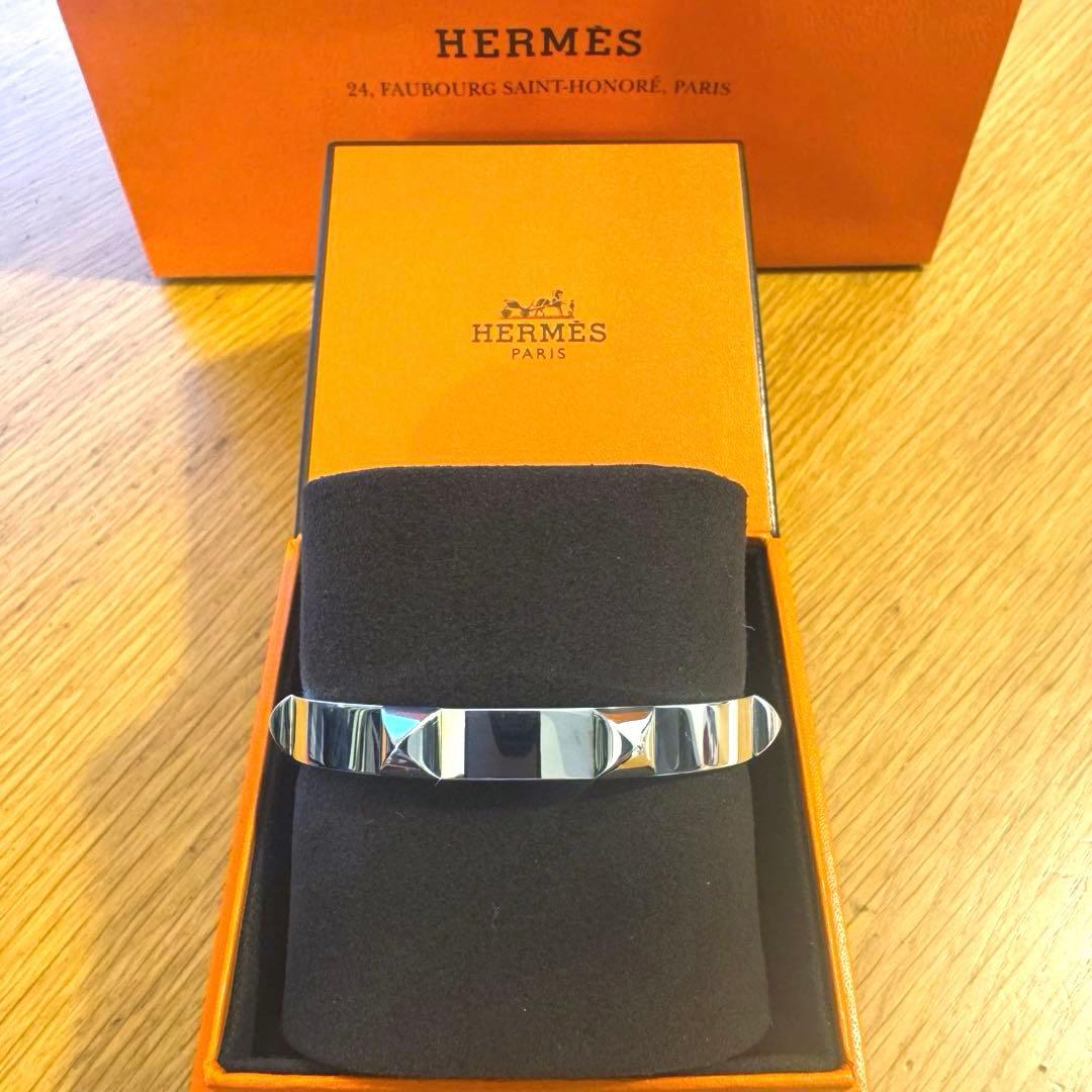 新品 エルメス ミニクルー ブレスレット メンズ クルー・ドゥ・H バングル