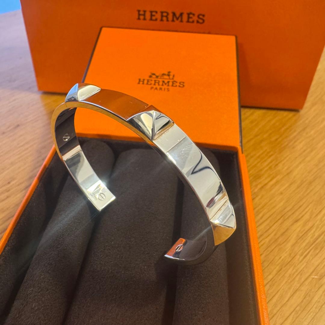 新品 エルメス ミニクルー ブレスレット メンズ クルー・ドゥ・H バングル