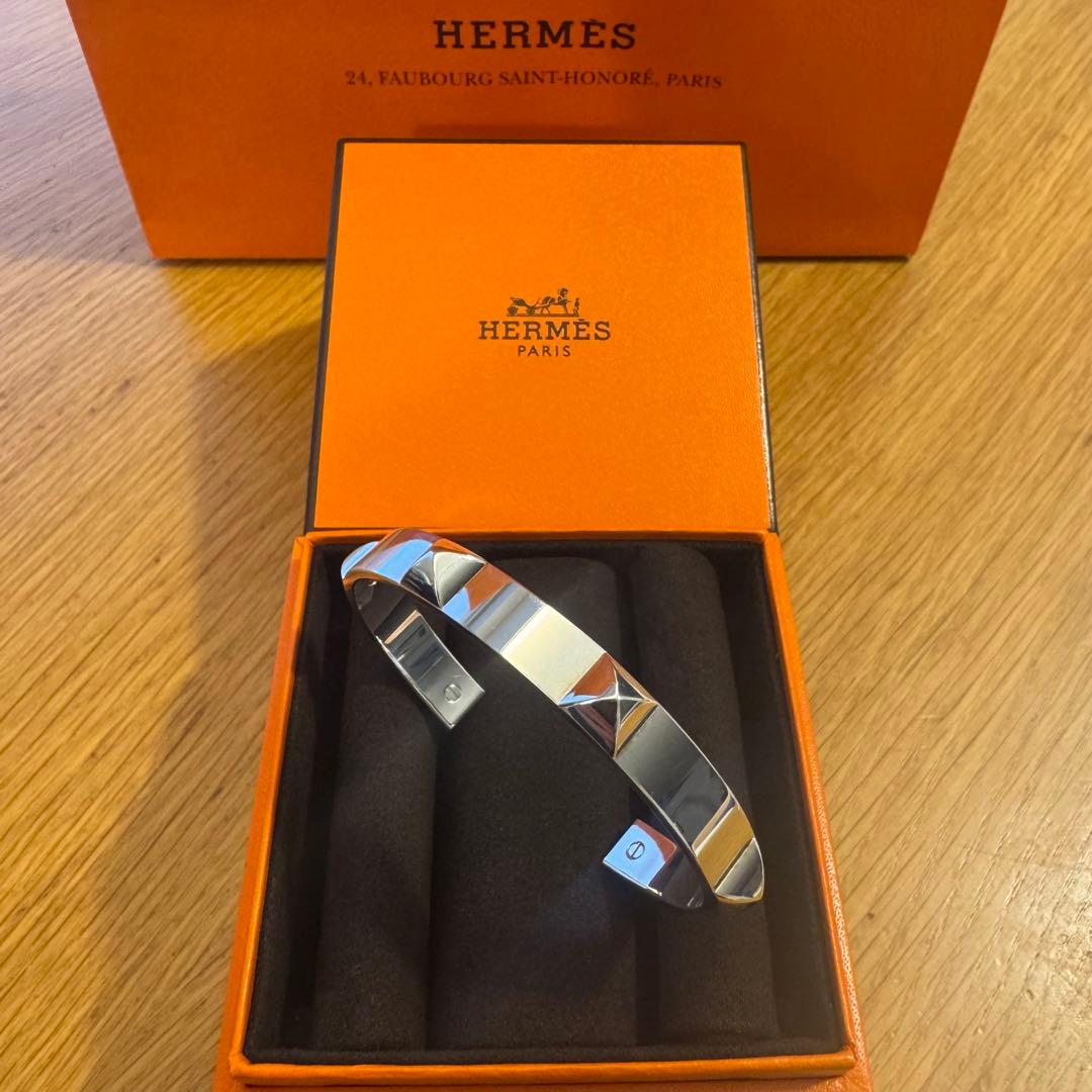 新品 エルメス ミニクルー ブレスレット メンズ クルー・ドゥ・H バングル