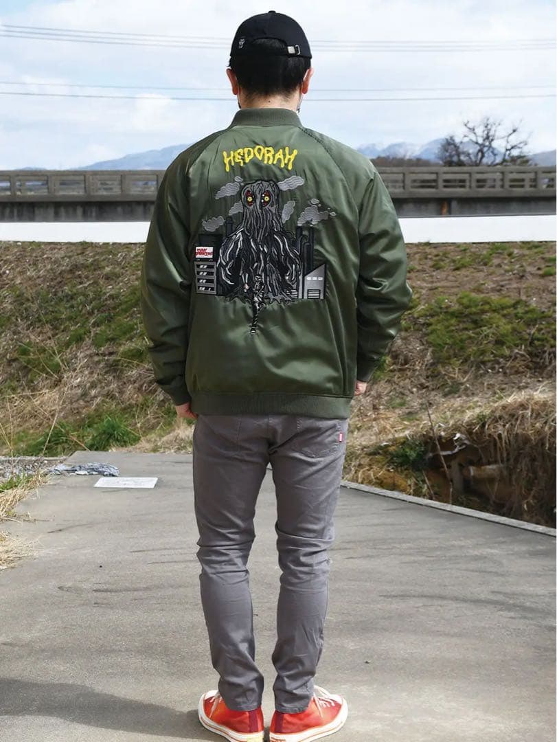 新品未使用　パンクドランカーズ　ガイガン　ヘドラ　リバーシブルスカジャン　ゴジラ