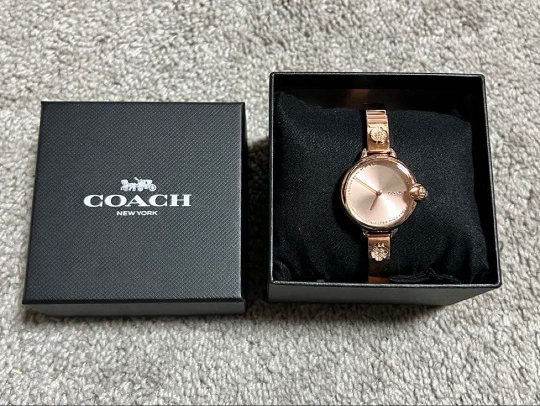 本日限定価格　COACH コーチ 腕時計 花モチーフ 箱付き 美品