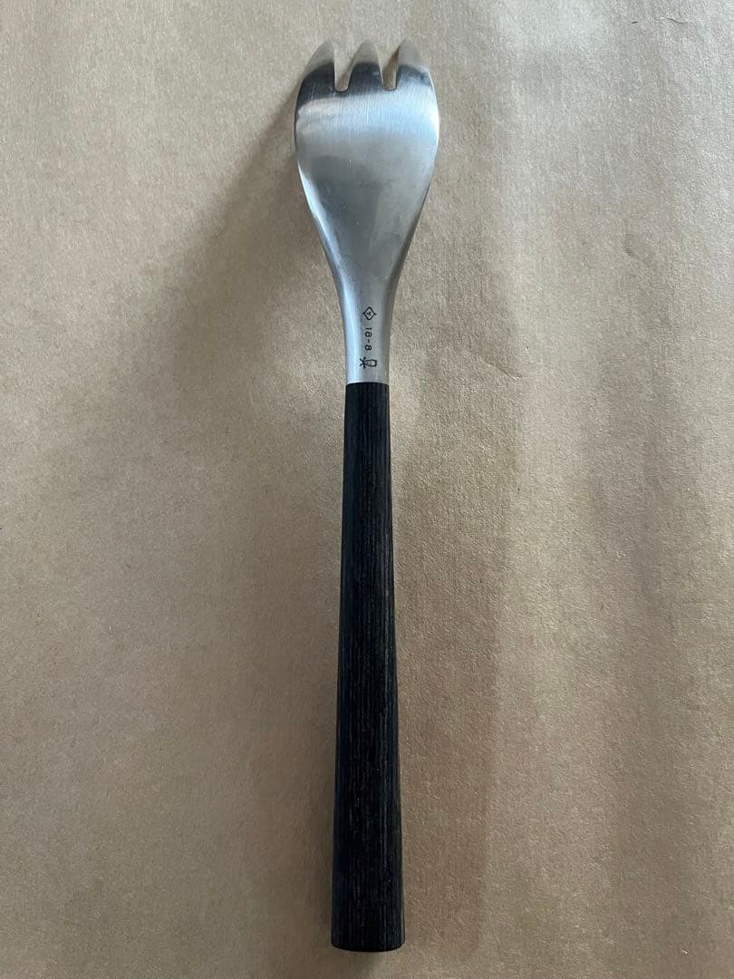 柳宗理　黒柄　デザートスプーン　デザートフォーク　カトラリー　　3本刃