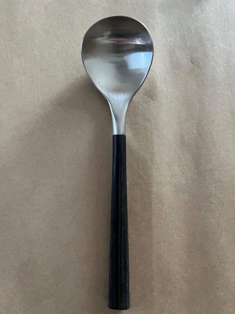 柳宗理　黒柄　デザートスプーン　デザートフォーク　カトラリー　　3本刃