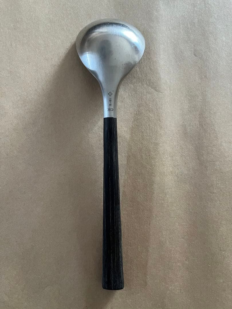 柳宗理　黒柄　デザートスプーン　デザートフォーク　カトラリー　　3本刃