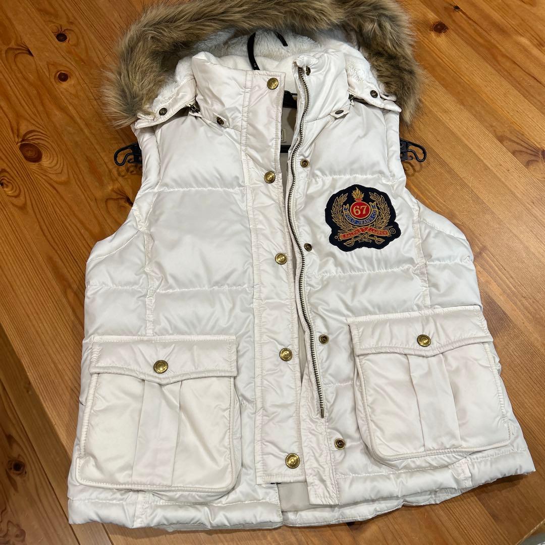 POLO JEANS COMPANY ファー付きダウンベスト L